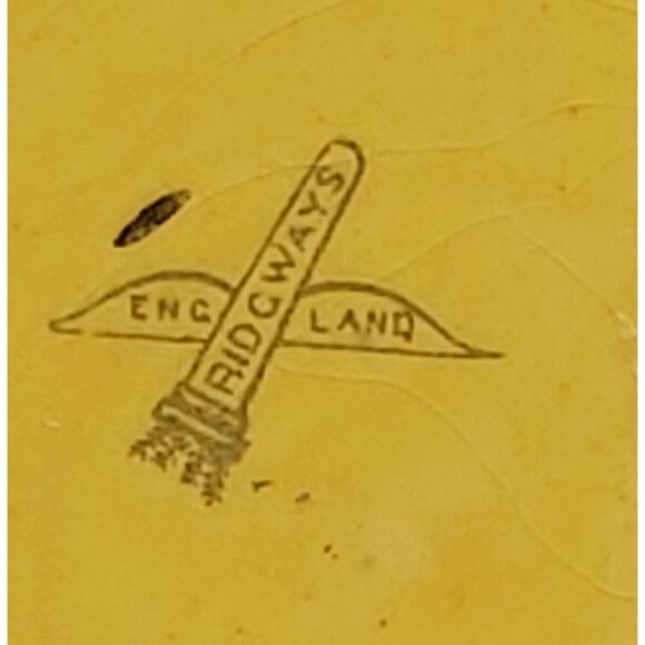 Ridgways England Souvenir Sepia Transferware Landscape Plate Brown Gold Trim - Picture 3 of 4